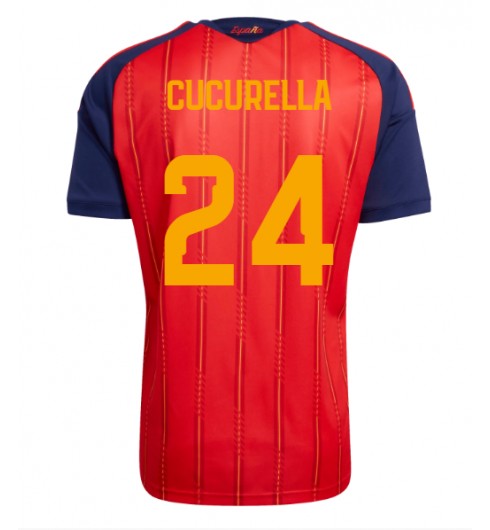 Španělsko Marc Cucurella #24 Domácí Dres MS 2026 Krátký Rukáv Španělsko Marc Cucurella #24 Domácí Dres MS 2026 Krátký Rukáv